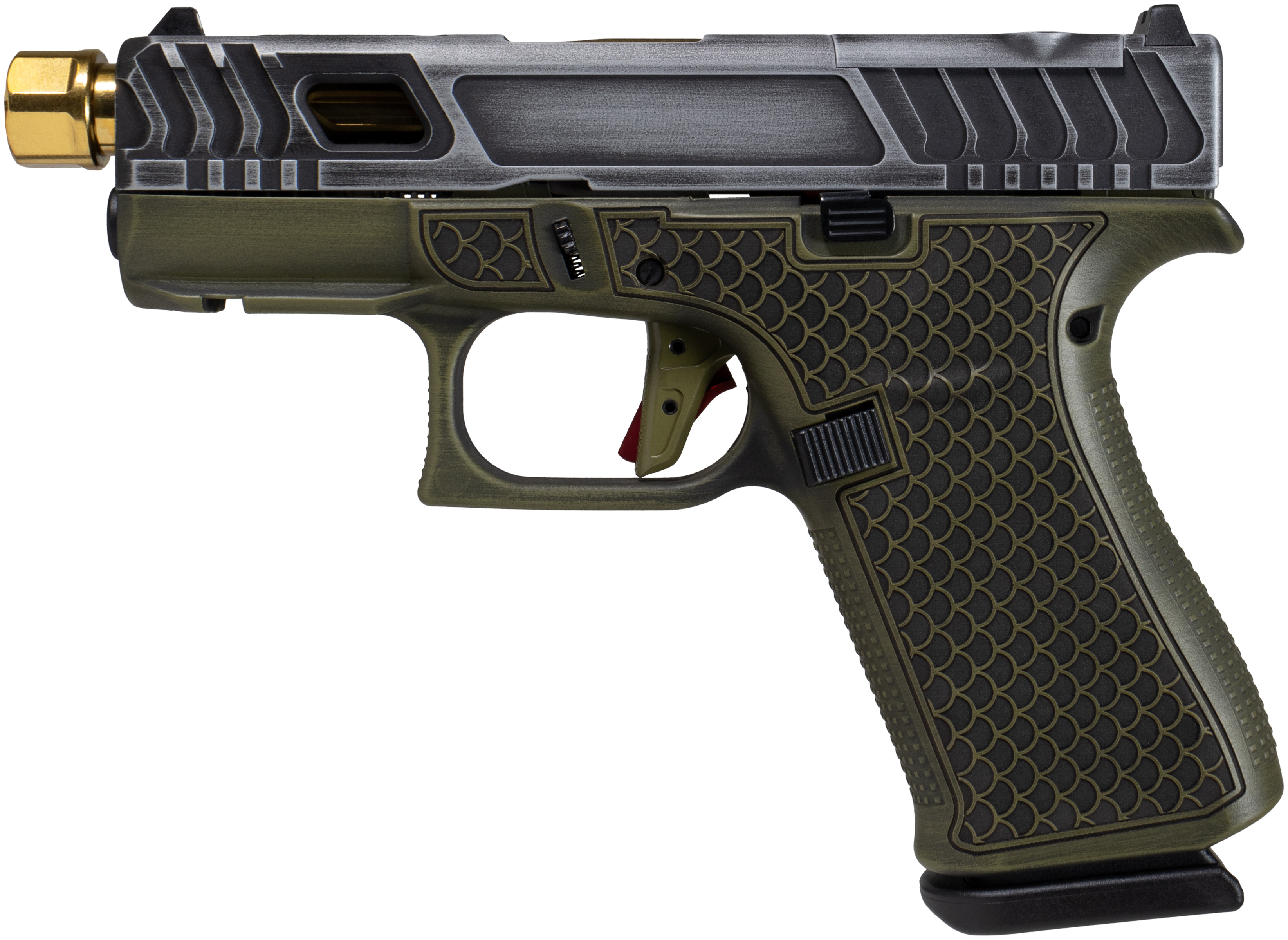 GLOCK 43X GREEN TARPON FR GOLD BARREL SCT - Pistols